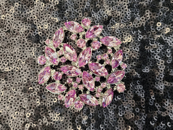 Floral Rhinestone Pin/Brooch