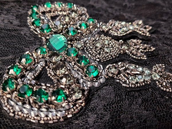 Emerald Beading Bow Embellishment
